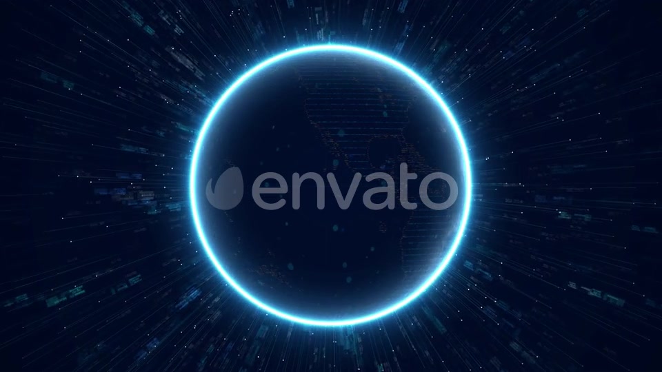 High Tech Data World Background 4K Videohive 23640844 Motion Graphics Image 6