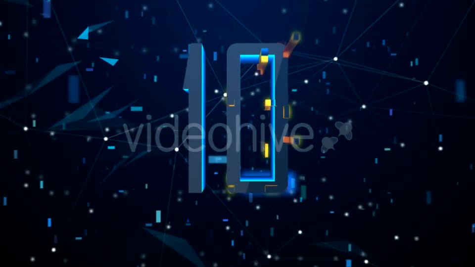 High Tech Digital Countdown (Blue Version) Videohive 21166647 Motion Graphics Image 1