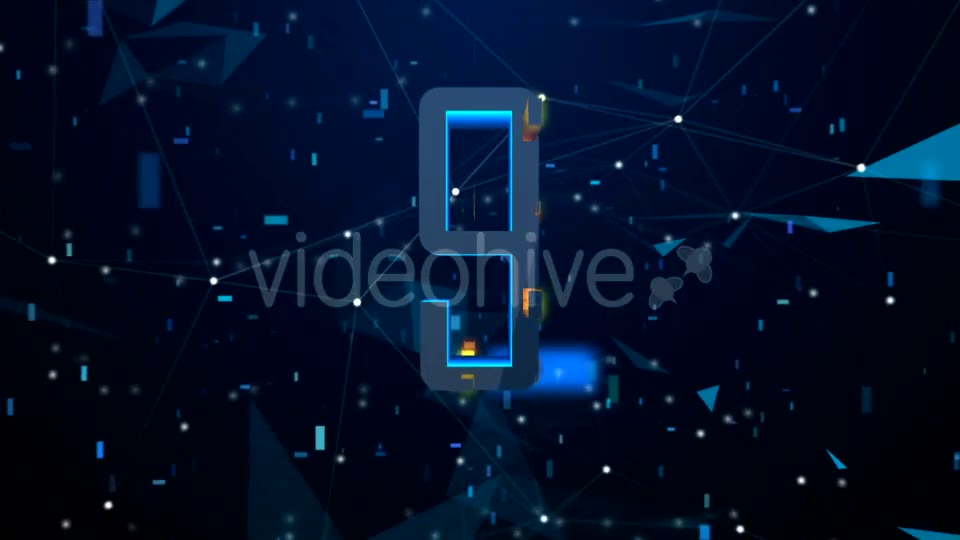 High Tech Digital Countdown (Blue Version) Videohive 21166647 Motion Graphics Image 2
