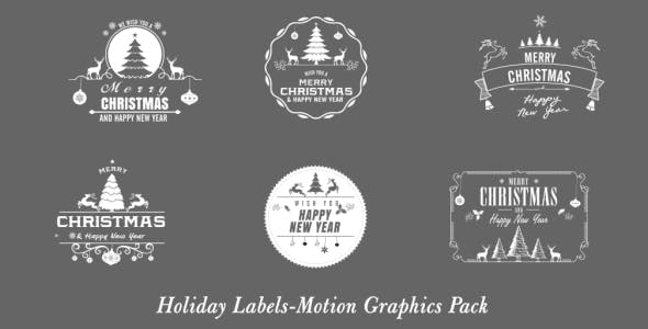 Holiday Labels Pack - Videohive 9766187 Download