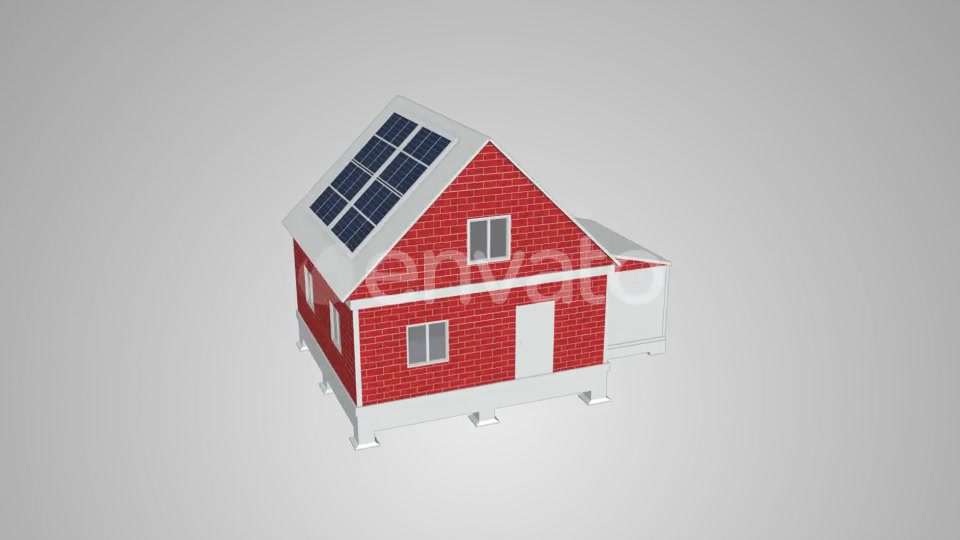 House Under Construction With Solar Panels Videohive 21703859 Motion Graphics Image 4