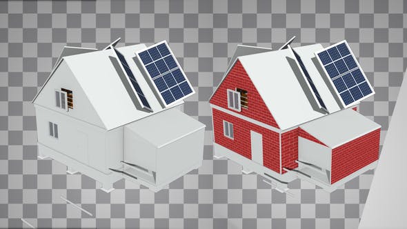 House Under Construction With Solar Panels - Download 21703859 Videohive