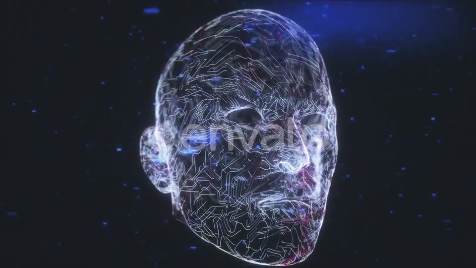 Human Head With Artificial Intelligence By Circuit Board Technology Elements Videohive 22922683 Motion Graphics Image 10