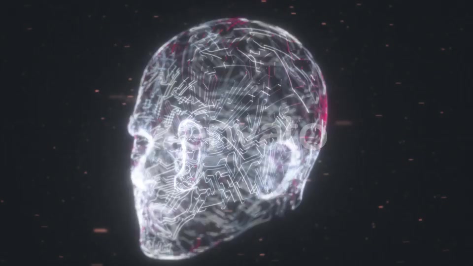 Human Head With Artificial Intelligence By Circuit Board Technology Elements Videohive 22922683 Motion Graphics Image 4