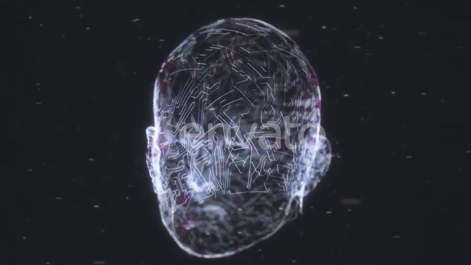 Human Head With Artificial Intelligence By Circuit Board Technology Elements Videohive 22922683 Motion Graphics Image 5