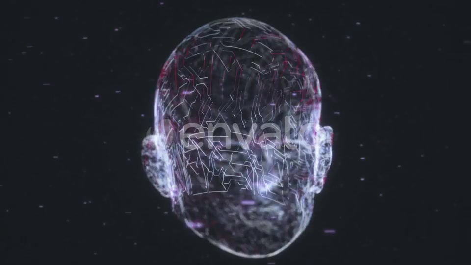 Human Head With Artificial Intelligence By Circuit Board Technology Elements Videohive 22922683 Motion Graphics Image 6