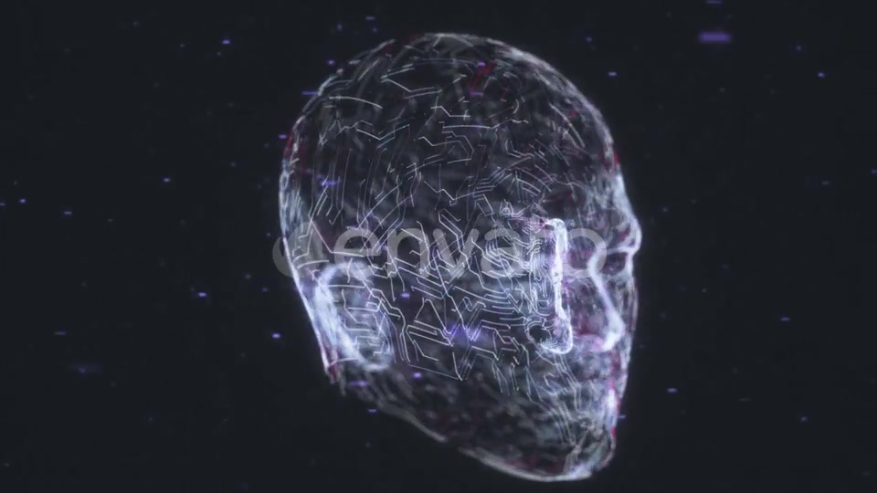 Human Head With Artificial Intelligence By Circuit Board Technology Elements Videohive 22922683 Motion Graphics Image 7
