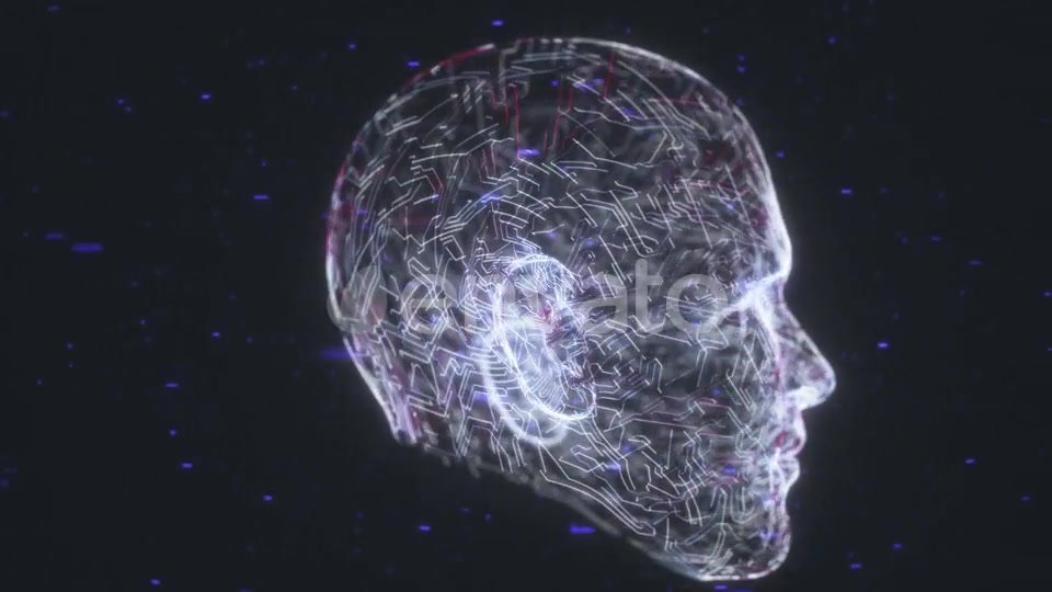 Human Head With Artificial Intelligence By Circuit Board Technology Elements Videohive 22922683 Motion Graphics Image 8