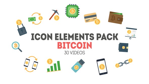 Icon Elements Pack Bitcoin - Videohive Download 21053033