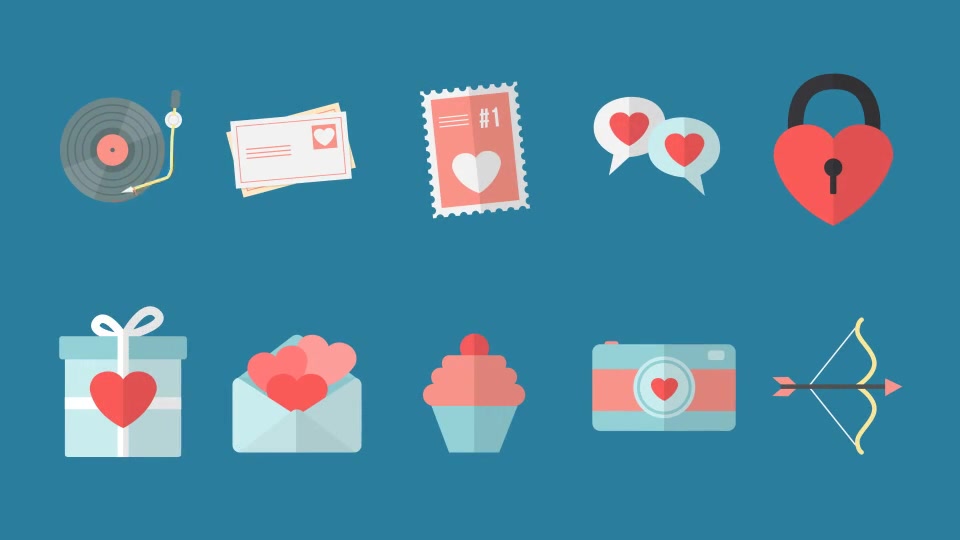 Icon Elements Pack Love Videohive 21130419 Motion Graphics Image 8