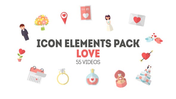 Icon Elements Pack Love - Download Videohive 21130419