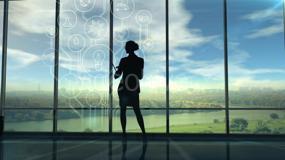 Improve The Environmental Situation, The Silhouette Of A Woman In The Office Videohive 20547012 Motion Graphics Image 8
