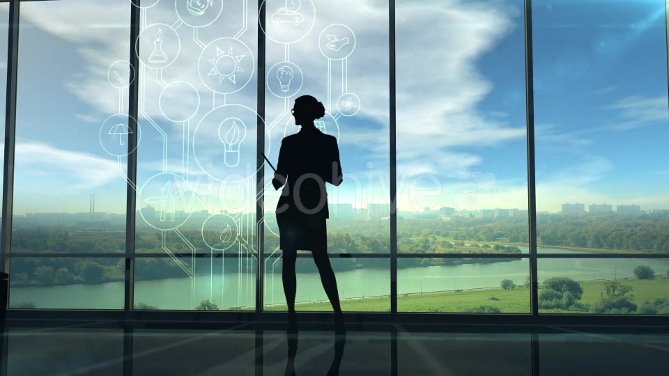 Improve The Environmental Situation, The Silhouette Of A Woman In The Office Videohive 20547012 Motion Graphics Image 9