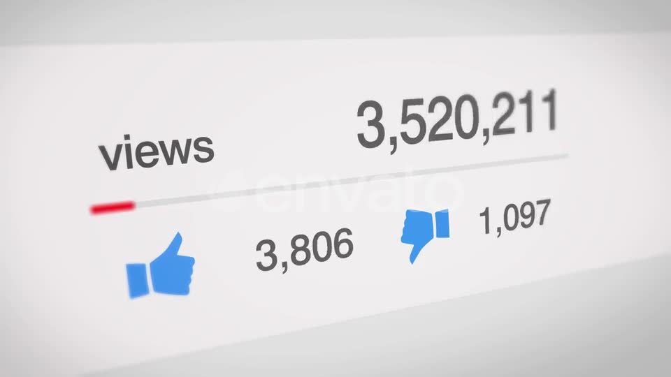 Increasing Social Media View Counter Videohive 24245365 Motion Graphics Image 1