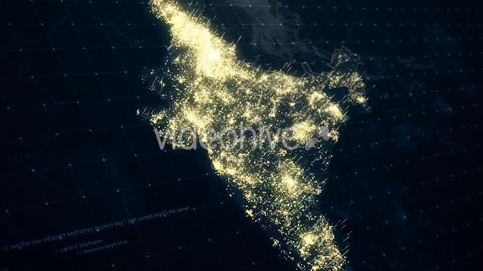 India Map at Night HD Videohive 19239004 Motion Graphics Image 1