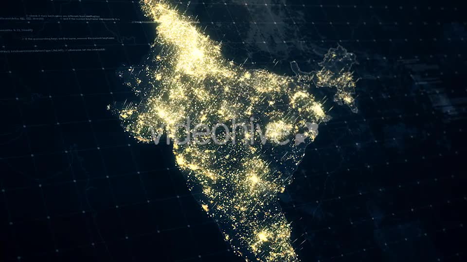 India Map at Night HD Videohive 19239004 Motion Graphics Image 2