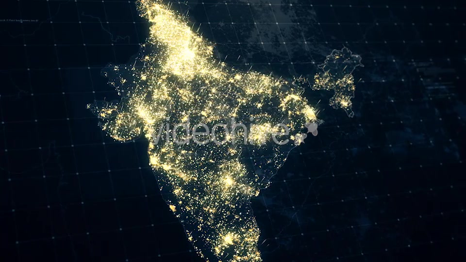 India Map at Night HD Videohive 19239004 Motion Graphics Image 3