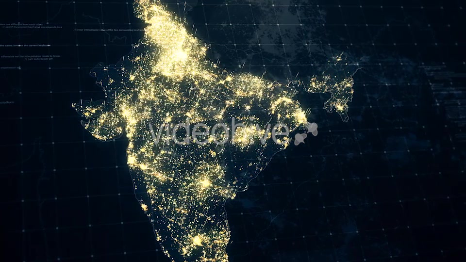 India Map at Night HD Videohive 19239004 Motion Graphics Image 4