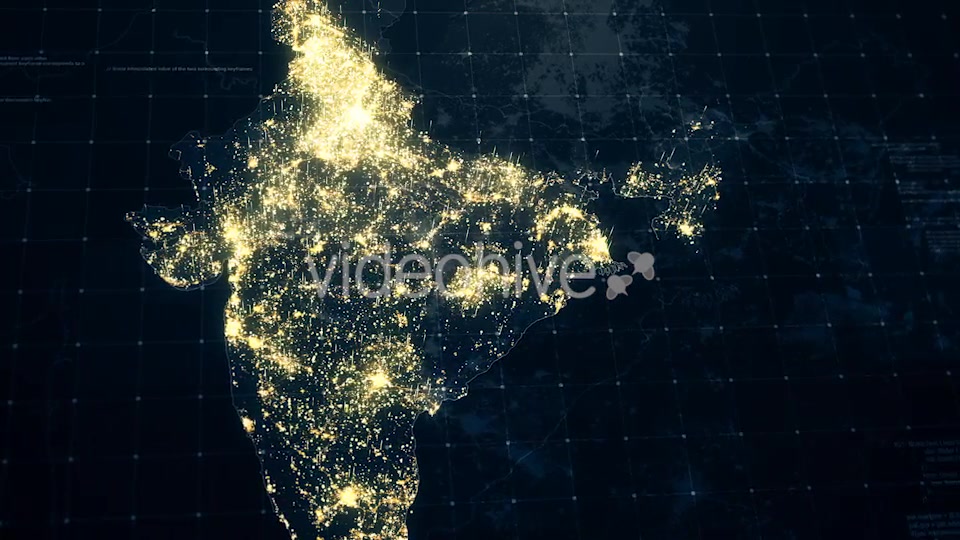 India Map at Night HD Videohive 19239004 Motion Graphics Image 5