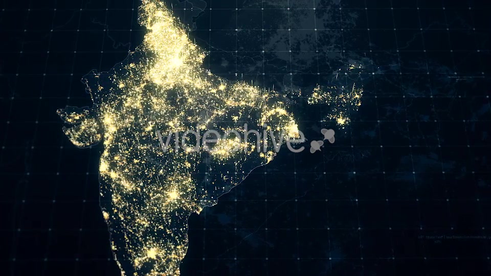India Map at Night HD Videohive 19239004 Motion Graphics Image 6