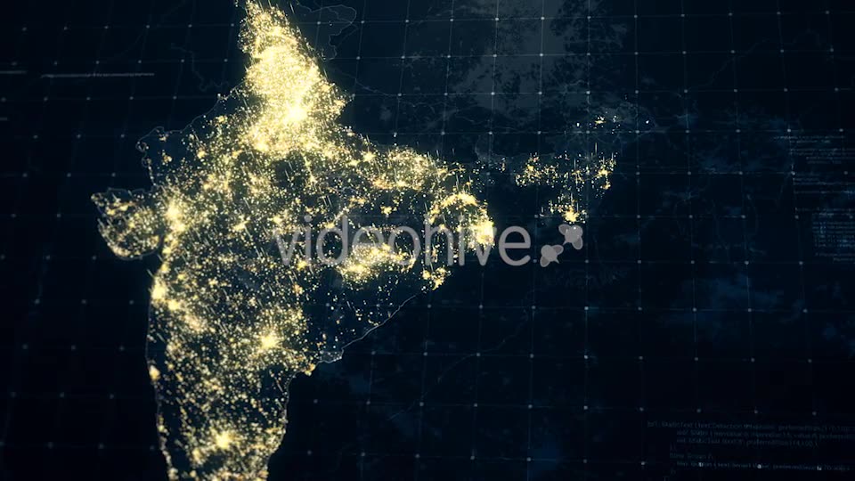 India Map at Night HD Videohive 19239004 Motion Graphics Image 7
