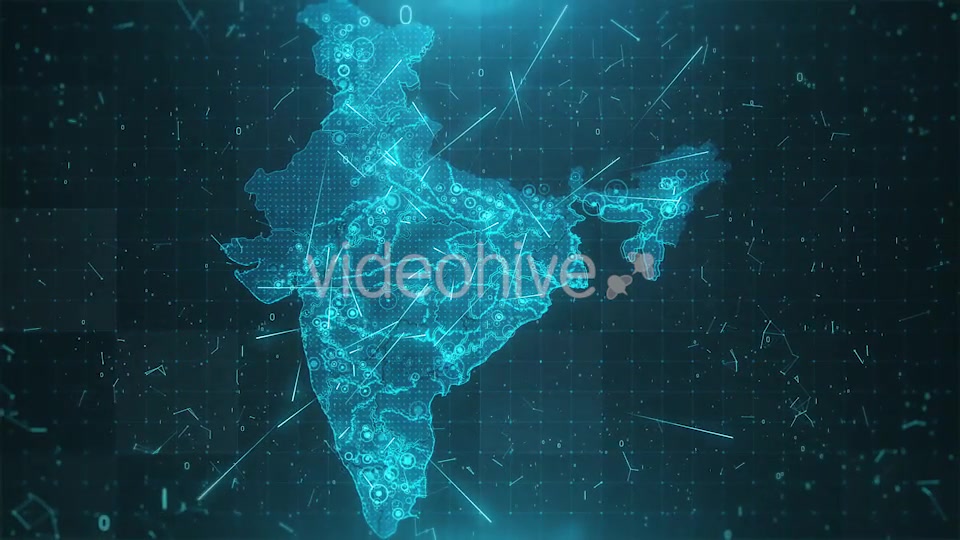 India Map Background Cities Connections Videohive 18526206 Motion Graphics Image 3