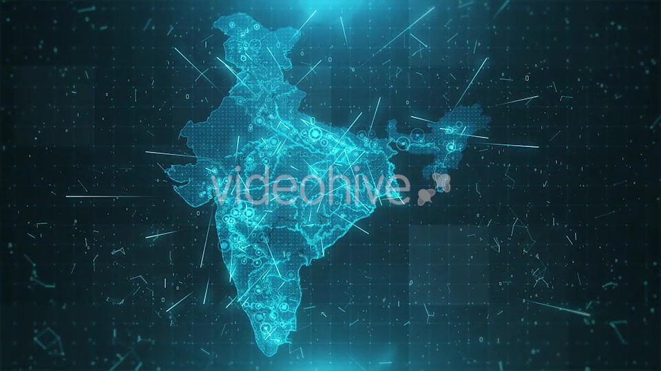 India Map Background Cities Connections Videohive 18526206 Motion Graphics Image 4