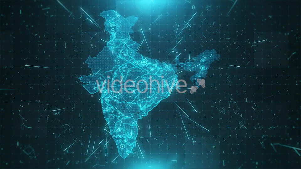 India Map Background Cities Connections Videohive 18526206 Motion Graphics Image 5