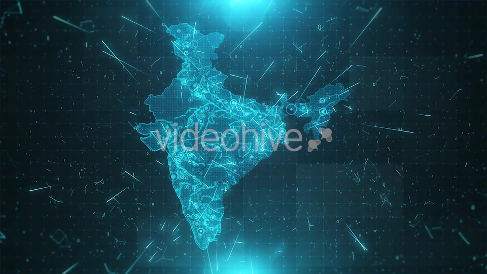 India Map Background Cities Connections Videohive 18526206 Motion Graphics Image 7
