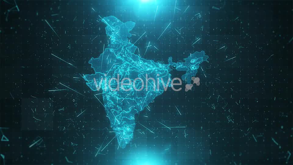 India Map Background Cities Connections Videohive 18526206 Motion Graphics Image 9