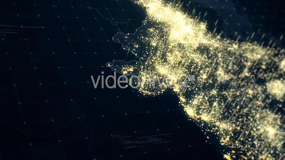 India Map Night Lighting Close View HD Videohive 19239094 Motion Graphics Image 10