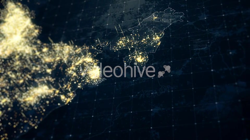 India Map Night Lighting Close View HD Videohive 19239094 Motion Graphics Image 3