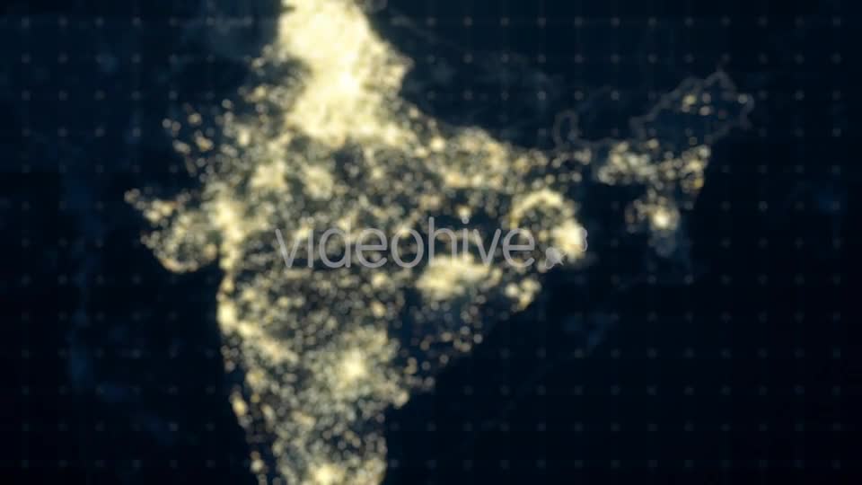 India Map Night Lighting Rollback HD Videohive 19238998 Motion Graphics Image 1