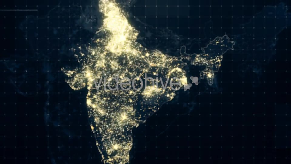 India Map Night Lighting Rollback HD Videohive 19238998 Motion Graphics Image 2