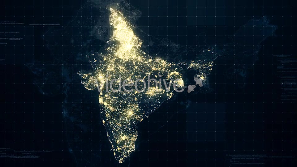 India Map Night Lighting Rollback HD Videohive 19238998 Motion Graphics Image 4