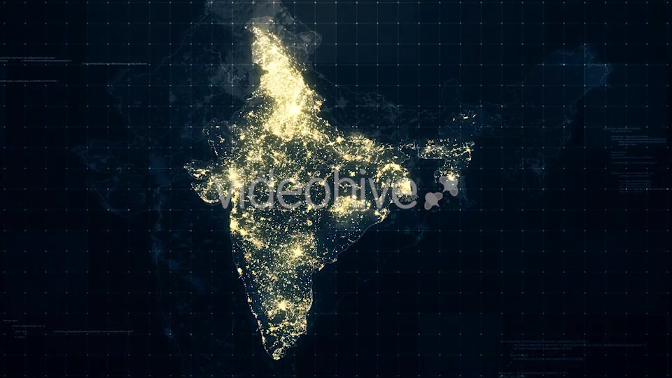 India Map Night Lighting Rollback HD Videohive 19238998 Motion Graphics Image 5