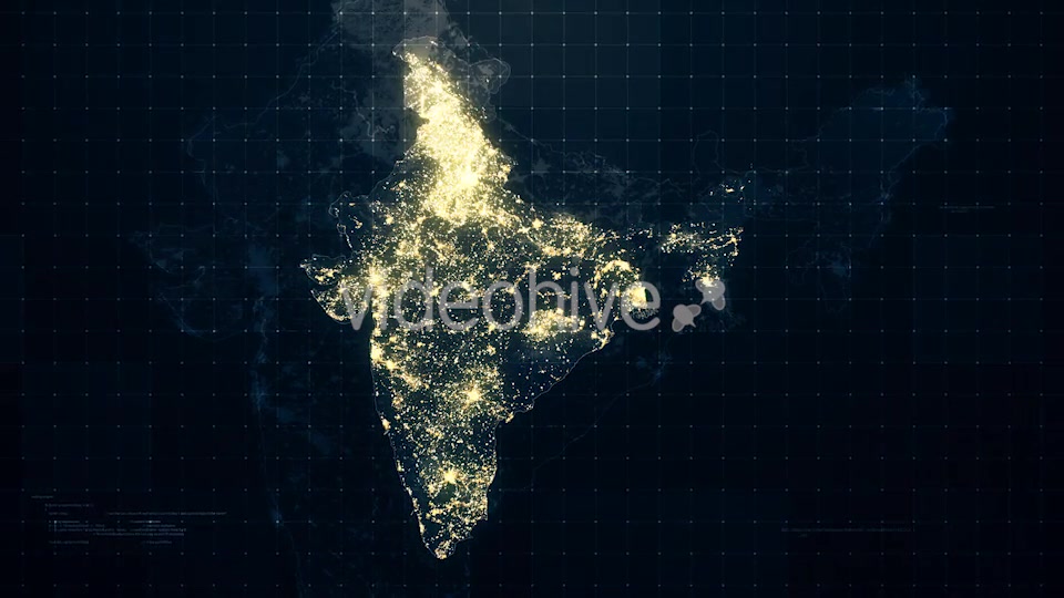 India Map Night Lighting Rollback HD Videohive 19238998 Motion Graphics Image 6