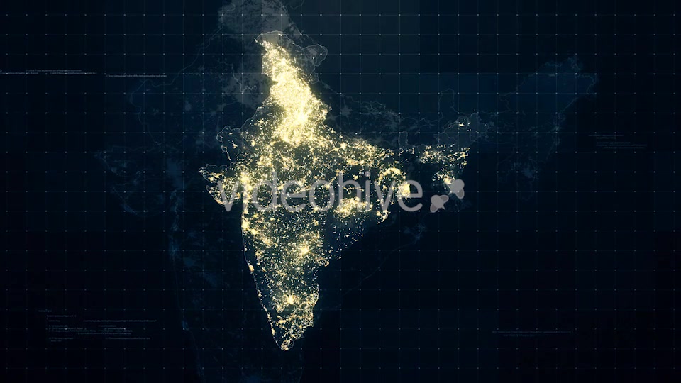 India Map Night Lighting Rollback HD Videohive 19238998 Motion Graphics Image 8