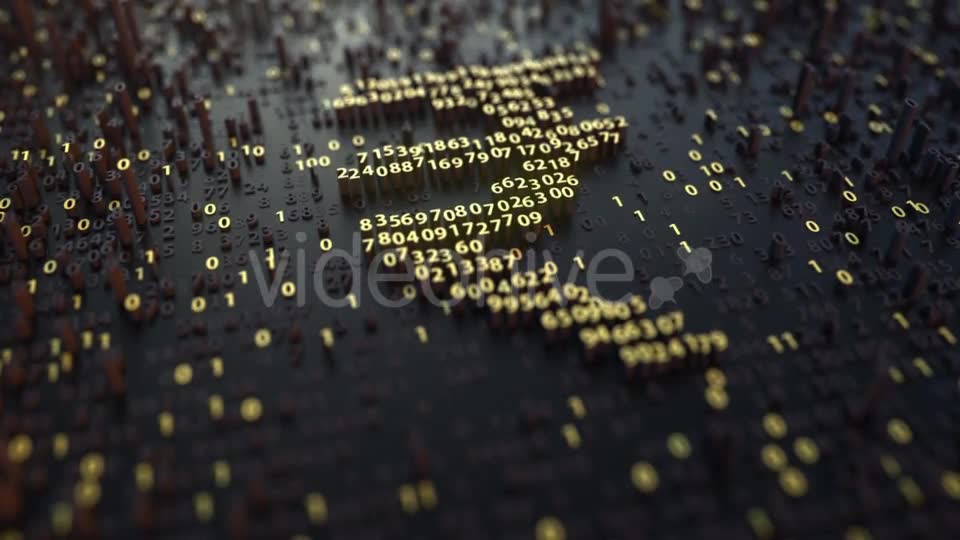 Indian Rupee INR Sign Made of Golden Numbers Videohive 20983594 Motion Graphics Image 2