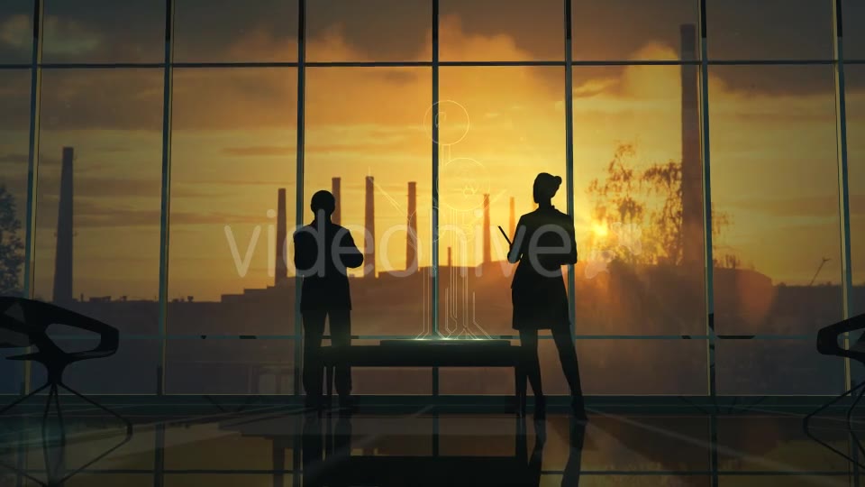 Infographics Bad Ecology, People Silhouettes In The Office Videohive 20518161 Motion Graphics Image 2