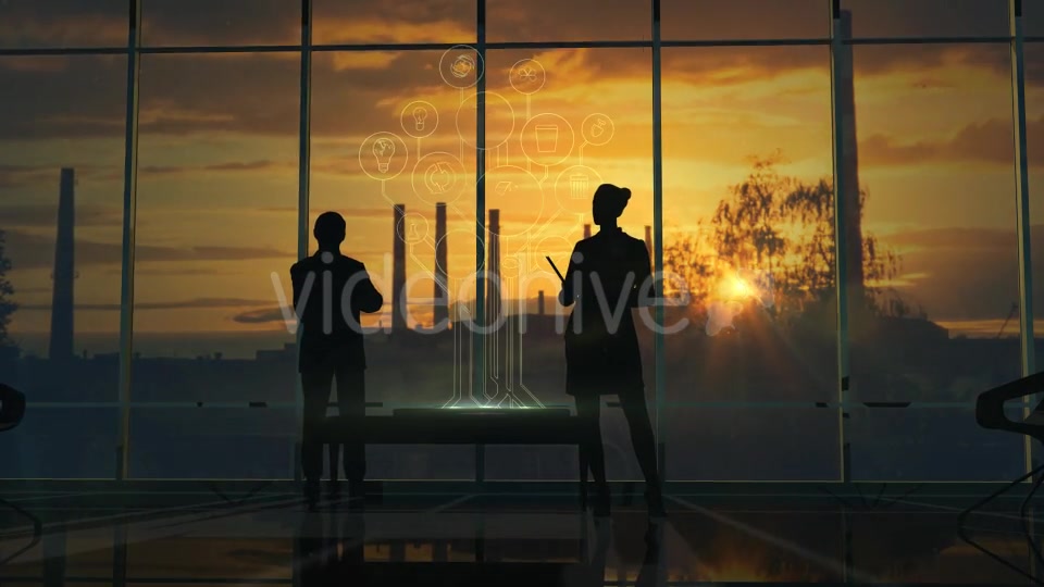 Infographics Bad Ecology, People Silhouettes In The Office Videohive 20518161 Motion Graphics Image 4