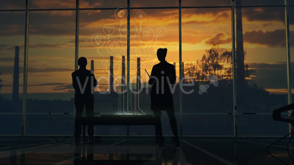 Infographics Bad Ecology, People Silhouettes In The Office Videohive 20518161 Motion Graphics Image 5