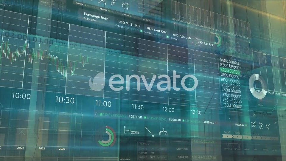 Infographics Of Exchange Rates And Quotes HD Videohive 23434404 Motion Graphics Image 4