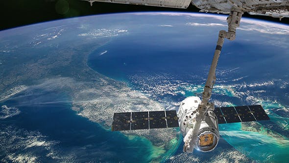 International Space Station Over The Planet Earth - 13030551 Videohive Download