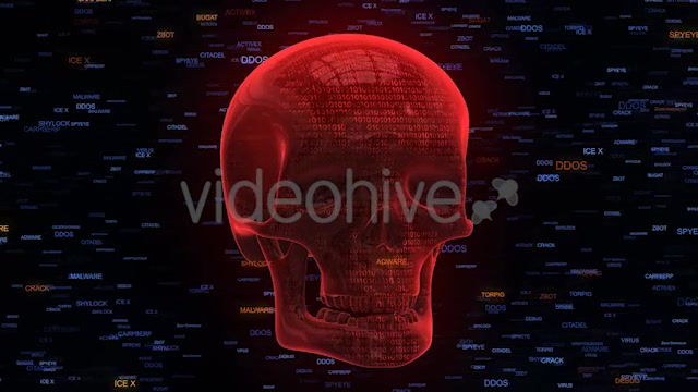 Internet Security Red Skull Malware Videohive 20795290 Motion Graphics Image 2