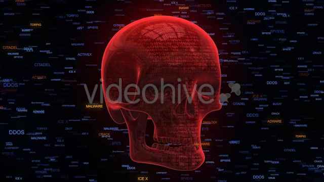 Internet Security Red Skull Malware Videohive 20795290 Motion Graphics Image 3