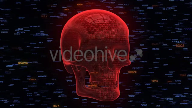 Internet Security Red Skull Malware Videohive 20795290 Motion Graphics Image 4