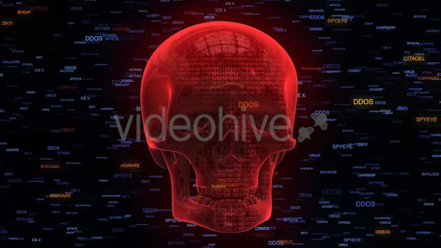 Internet Security Red Skull Malware Videohive 20795290 Motion Graphics Image 5
