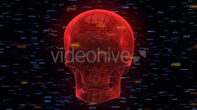Internet Security Red Skull Malware Videohive 20795290 Motion Graphics Image 6
