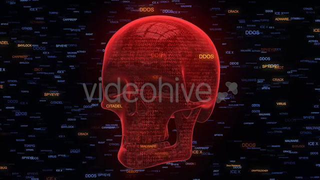 Internet Security Red Skull Malware Videohive 20795290 Motion Graphics Image 8
